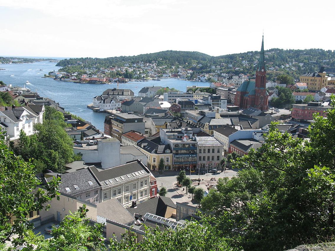 Oversiktisbilde over Arendal sentrum