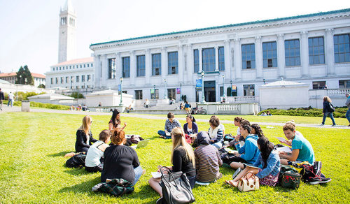 Campus på Berkeley i USA, bildelenke til side om utveksling.