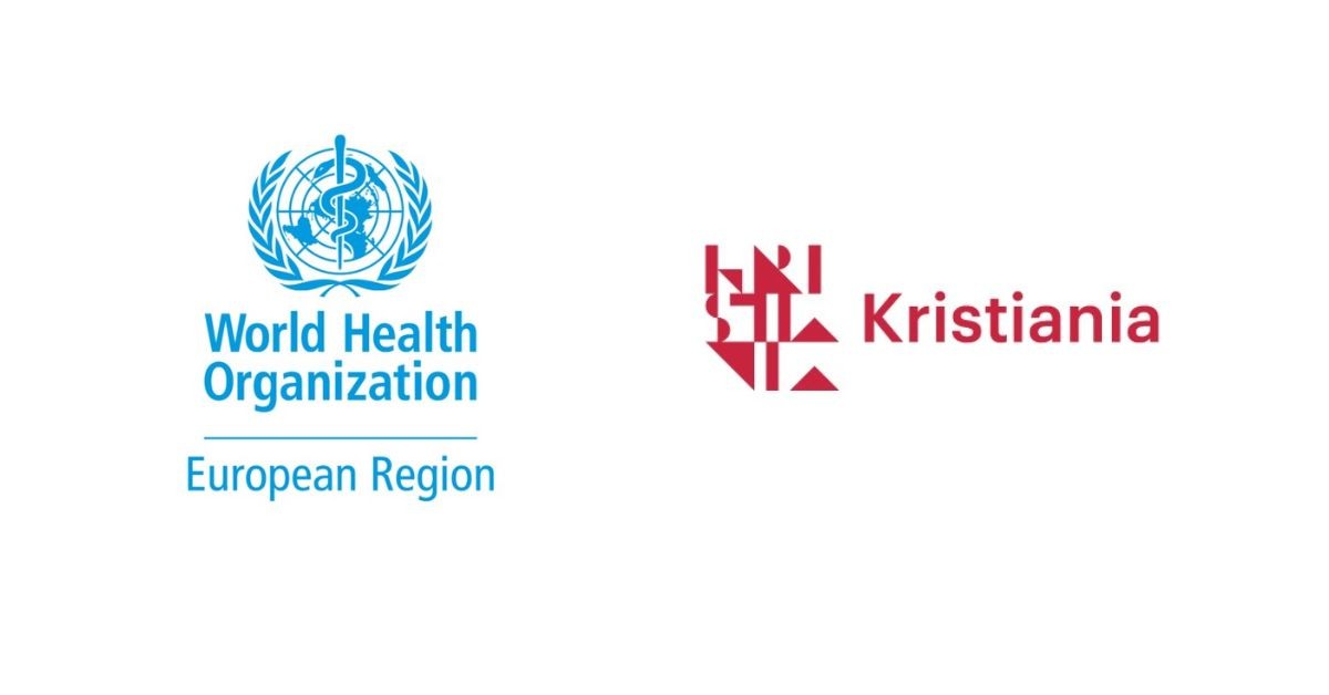 Logos Kristiania University of Applied Sciences and World Health Organization