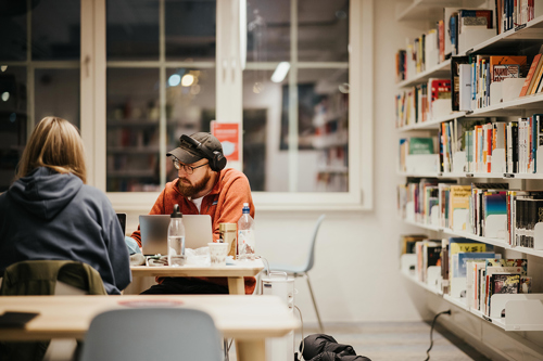 Bildelenke til bibliotekets side.