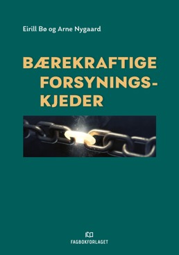 The front of Eirill Bø and Arne Nygaards new book 'Bærekraftforsyningskjeder'