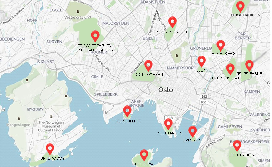 Kart over Oslo